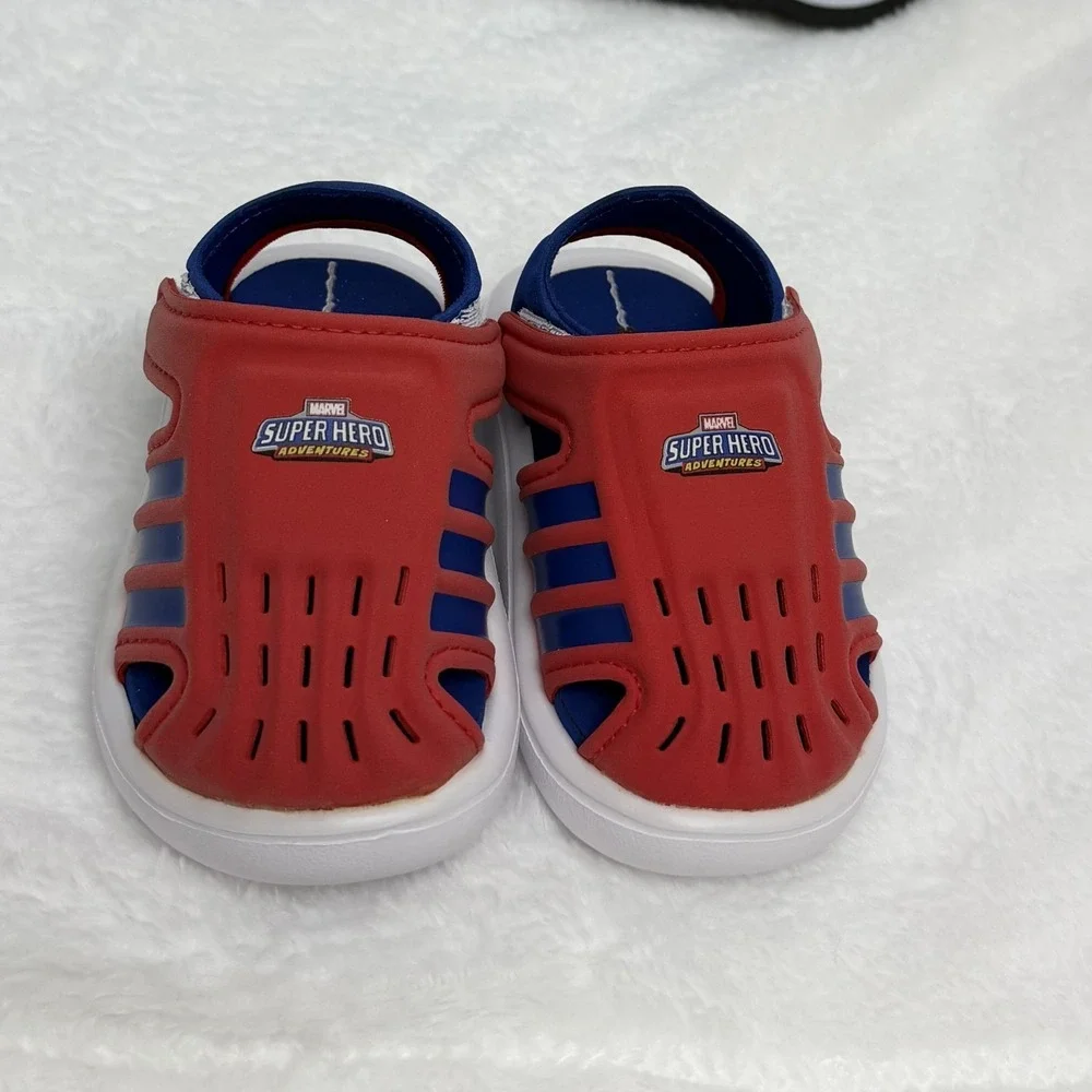 Adidas Water Sandal Kids Size 3K Boys Marvel Super Hero Spider Man